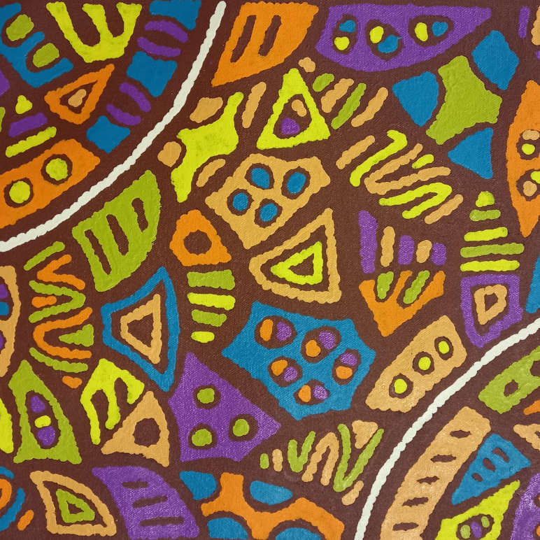 Acrylic on Canvas Painting by Andrea Giles of Warakurna Art Centre