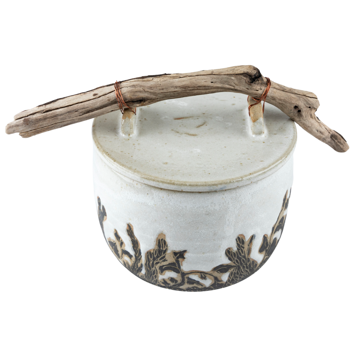 River Ceramics The Wild Ones Cannister with Driftwood Handle Design 5