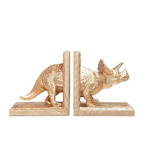 Triceratops Bookends White Moose