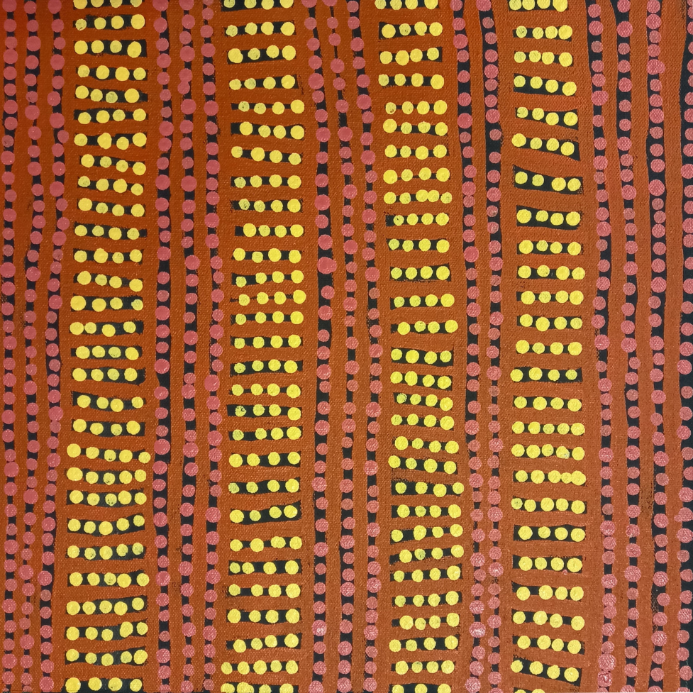 Acrylic on Canvas Painting by Kylie Reid of Maruku Art Centre