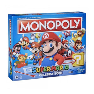 Monopoly Super Mario Celebration Edition Board Game for Super Mario Fans  for Ages 8 and Up with Video Game Sound Effects, Multicolor