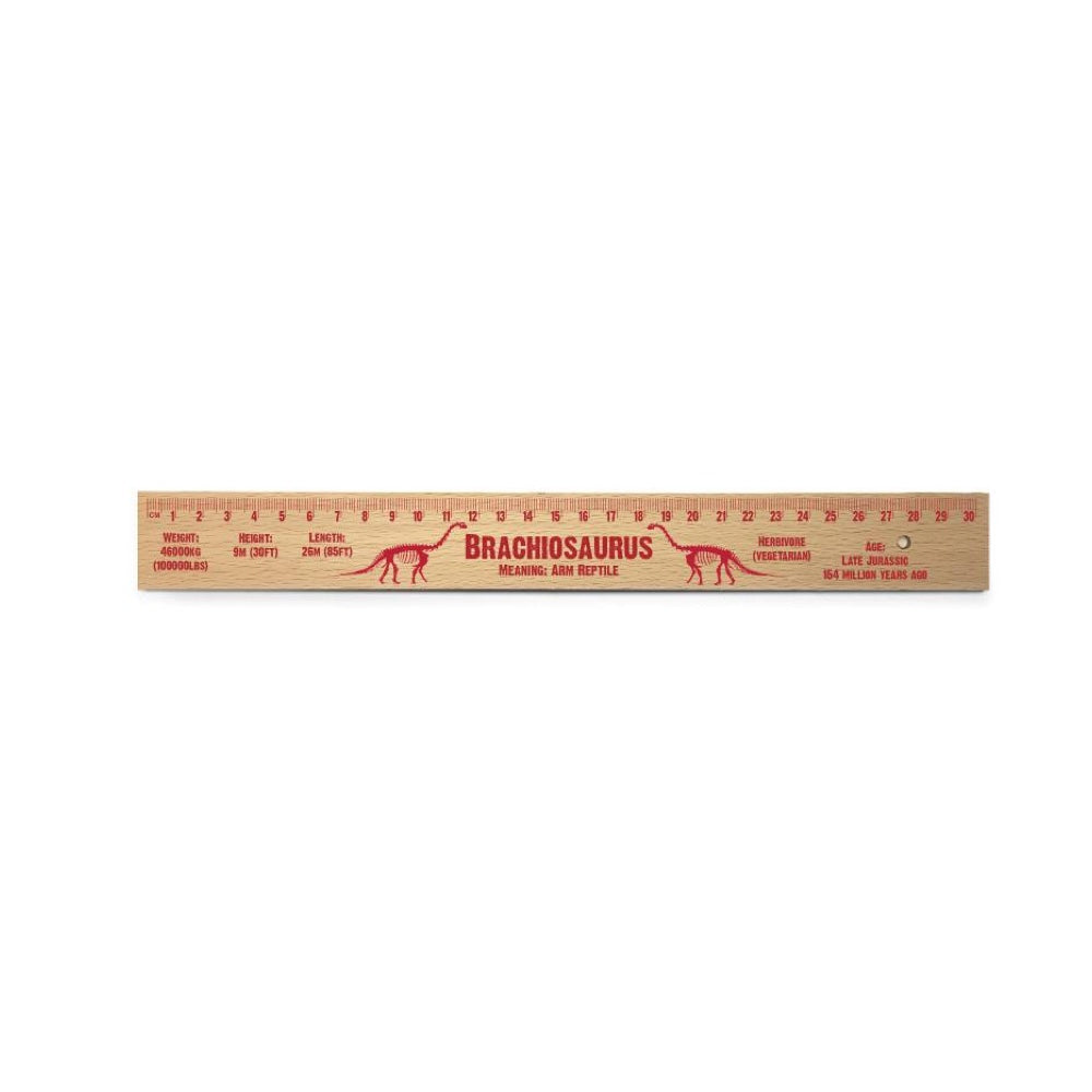Wooden Ruler: Brachiosaurus - 30cm