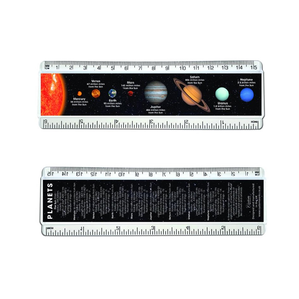 Acrylic Ruler: Planets - Solar System - 15cm